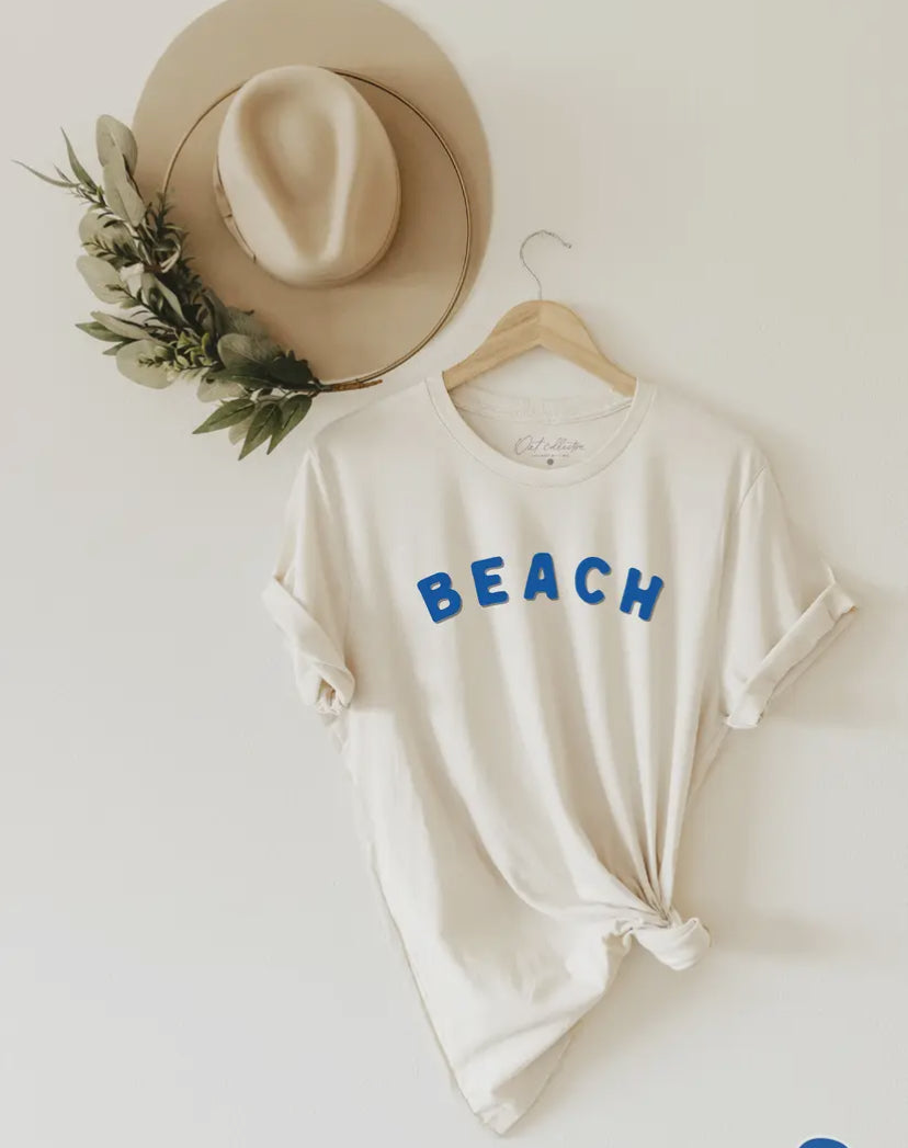 White Beach Puff T-Shirt