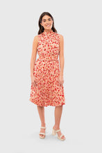 Load image into Gallery viewer, Pink Crepe Chiffon Midi Dress With Smocking
