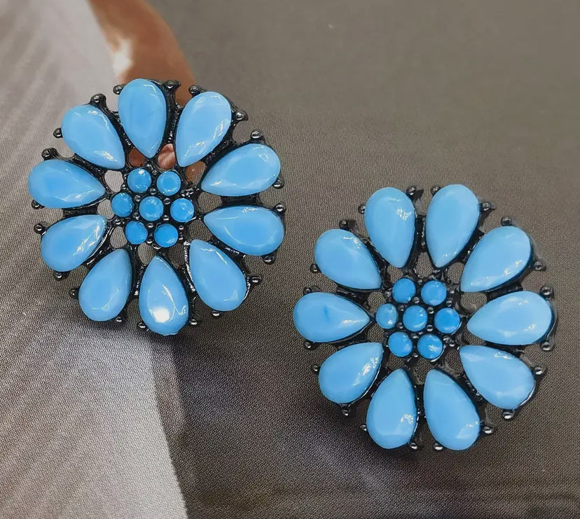 Flower Turquoise Earrings