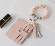 Load image into Gallery viewer, Silicone Beaded Tassel Wristlet Keychain
