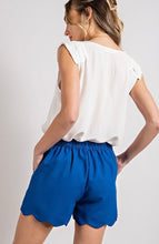 Load image into Gallery viewer, Royal Blue Scallop Shorts
