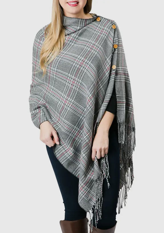 3-in-1 Plaid Wrap