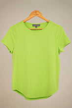 Load image into Gallery viewer, Lime Green Crew Neck Hem Top
