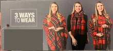 Load image into Gallery viewer, 3-in-1 Plaid Wrap
