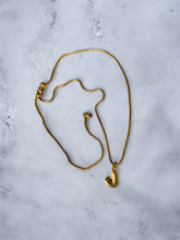 Load image into Gallery viewer, Gold Bubble Letter Necklace
