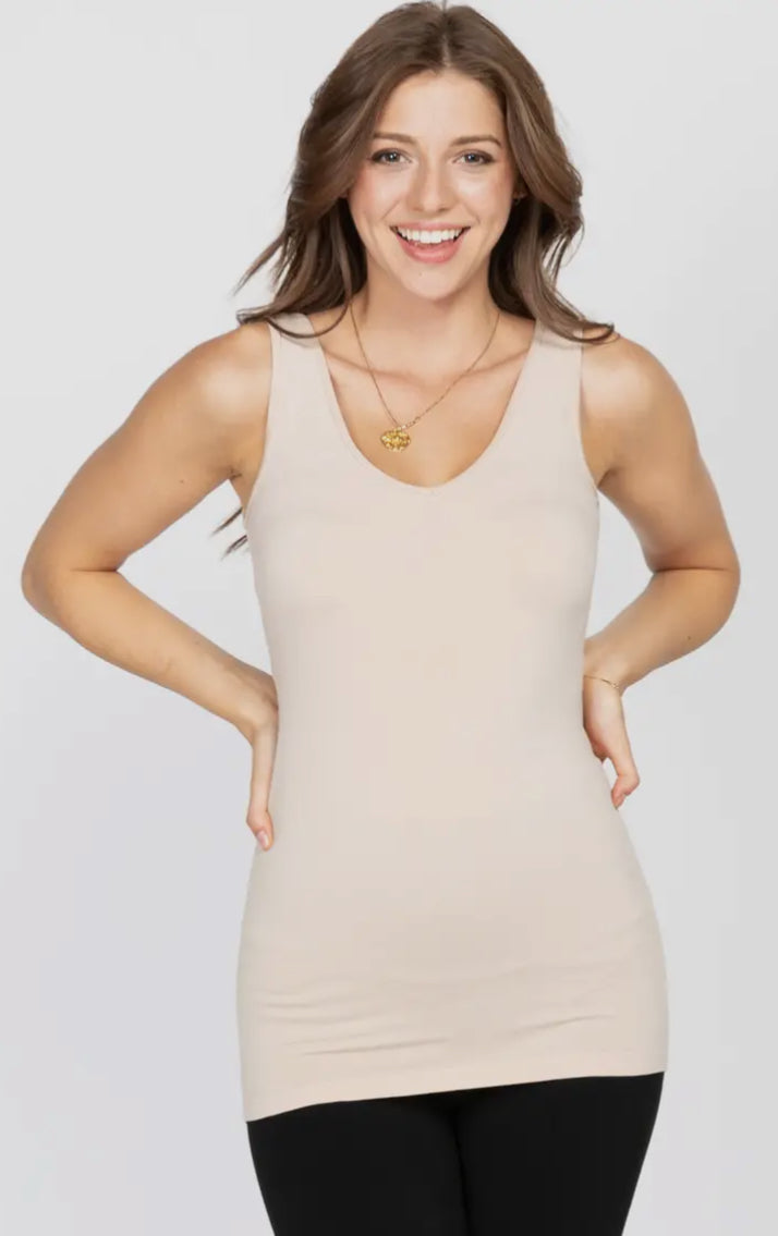 Reversible V-Scoop Neck Tank Top