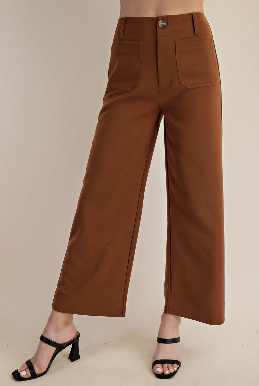 Cropped Wide Leg Pants