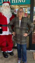 Load image into Gallery viewer, Plaid Brushed Knit Long Sleeve Cardigan
