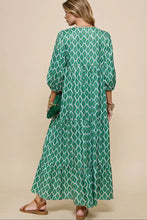 Load image into Gallery viewer, Emerald Boho Tile Print Maxi Dress

