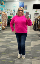 Load image into Gallery viewer, Pink 3d Dotted Sweater
