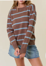 Load image into Gallery viewer, Scallop Neck Striped Sweater
