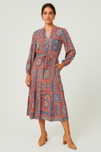 Load image into Gallery viewer, GEORGETTE SELF SASH MIDI DRESS
