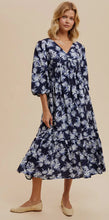 Load image into Gallery viewer, Midnight V-Neck Floral Dress
