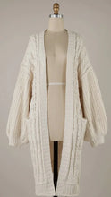 Load image into Gallery viewer, Chunky Braid Knit Chenille Cable Knit Cardigan
