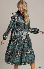 Load image into Gallery viewer, Scarf Print Tiered Dress
