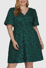 Load image into Gallery viewer, Plus Size Floral Pattern Jacquared Dress
