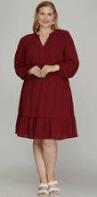 Load image into Gallery viewer, Plus Size Elastic Waist Woven Dress
