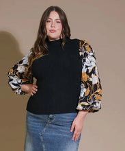 Load image into Gallery viewer, Plus Size Black Sweater Top
