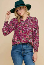 Load image into Gallery viewer, V-Neck Ruffled Floral Print Top
