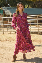 Load image into Gallery viewer, Ethic Bohemian Print Tiered Dress
